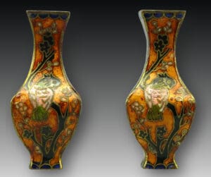 Chine - 2 vase cloisonnés - Début 20ème
