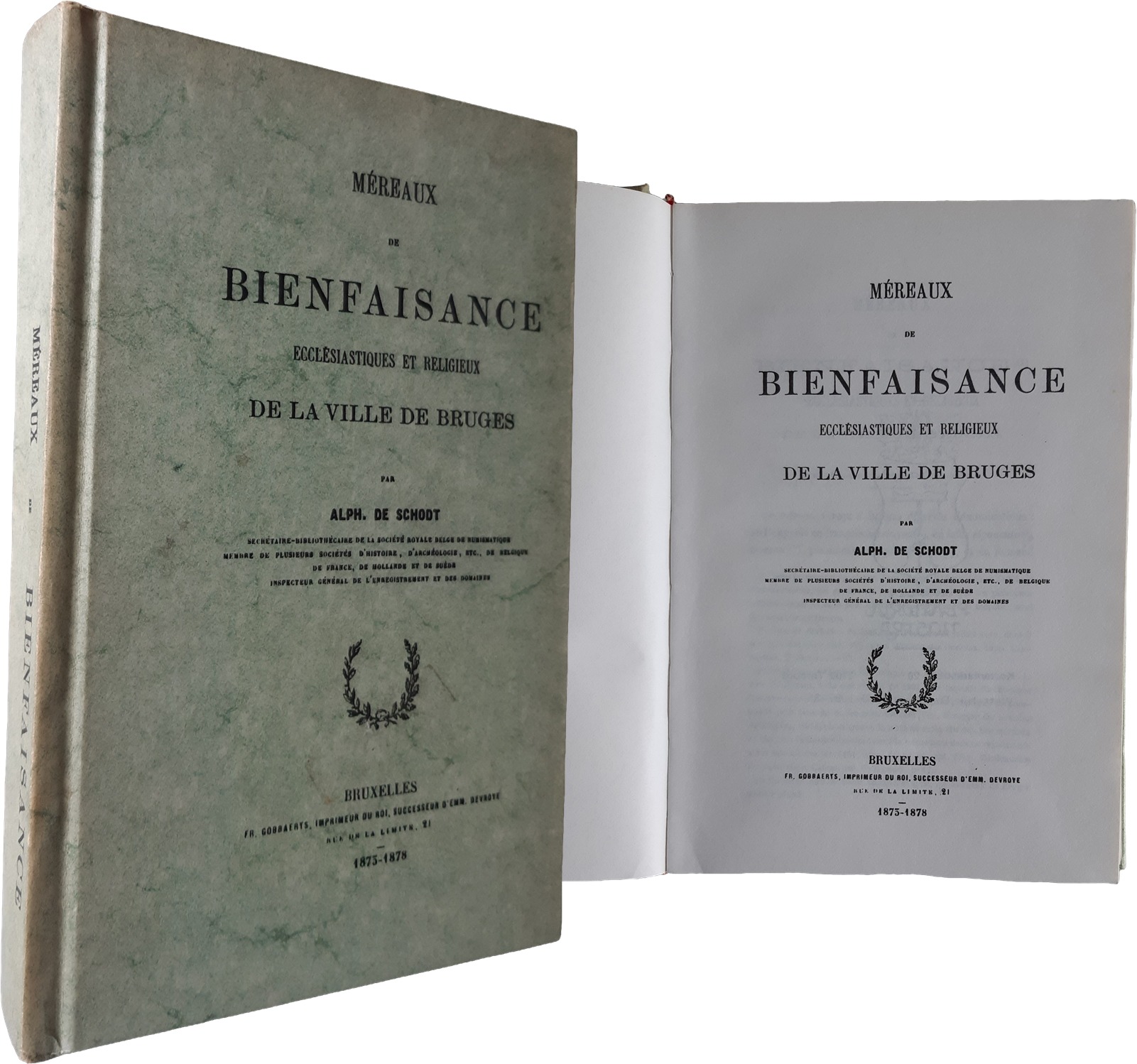 DE SCHODT, ALPHONSE, « Méreaux de bienfaisance, ecclésiastiques et religieux de la ville de Bruges », F. Gobbaerts, Bruxelles, 1875-1878. Facsimilé DE SCHODT, ALPHONSE, « Méreaux de bienfaisance, ecclésiastiques et religieux de la ville de Bruges », F. Gobbaerts, Bruxelles, 1875-1878. Facsimilé