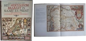 DUNCKER, DIETER R. ET WEISS, HELMUT, « Het Hertogdom Brabant in kaart en prent : zijn vier kwartieren Leuven, Brussel, Antwerpen, ’s-Hertogenbosch », Lannoo - Fibula-Van Dishoeck, en collaboration avec Mappamundi, Tielt-Bussum, 1983