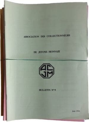 Ensemble de 30 fascicules de bulletins des collectionneurs de jetons et monnaies.