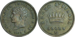 Italie - Règne d'Italie - Soldo 2ème type - 1811 M (Milan)