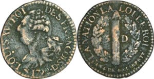 France - Constitution (1791-1792) - 3 deniers type FRANCOIS 1792 DL (Lyon)