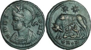 Constantin 1er - Nummus (330-333, Trèves) - Louve