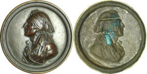 France - Médaille s.d. Marat (1743-1793) en bronze repousée