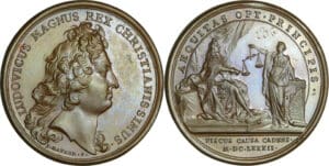 France - Médaille de Louis XIV - Le roi se condamnant lui-même, 1682 par J. Mauger