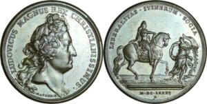 France - Médaille de Louis XIV - La libéralité du roi dans ses voyages 1685, par J. Mauger