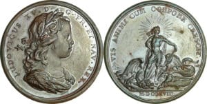 France - Médaille de Louis XV - Le progrès du roi, 1718