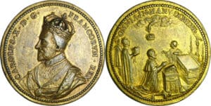 France - Médaille de Charles X (1589-1594), cardinal de Bourbon - Tout est dans la main du Seigneur, vers 1589-1590