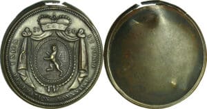 France - Révolution - Fédération Lyonnaise. Médaille uniface dans le style de Palloy, pour la fédération martiale de Lyon, 1790