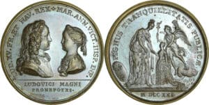 France - Médaille de Louis XV - Fiançailles avec Marie-Anne-Victoire d’Espagne, 1721
