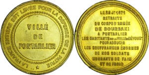 France - Guerre de 1870-1871 - Médaille, retraite du corps d’armée de Bourbaki