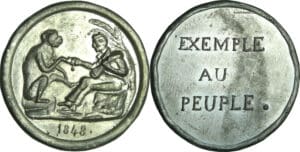 France - Médaille politique - « Exemple au peuple », 1848
