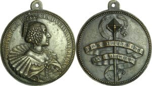 Italie - Savoie - Christine de Bourbon, épouse de Victor-Amédée de Savoie, par Guillaume Dupré, 1635, fonte ancienne, Paris
