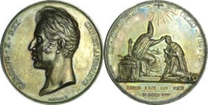 France - Charles X (1824-1830) - Médaille en argent célébrant le sacre du 29 mai 1825, par Gayard