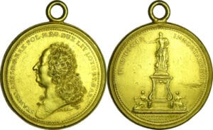 France - Lorraine - Médaille de Stanislas Leszczyński (1737-1766) - Inauguration de la statue de Louis XV à Nancy 1755