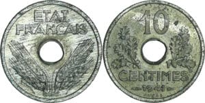 France - Troisième république (1871-1940) - 10 centimes Lindauer 1941 essai définitif en zinc
