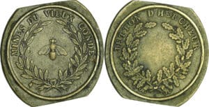 France - Louis XVIII (1815-1824) - Mines - Jeton d'Hercheur - Mines du Vieux-Condé