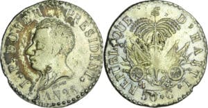 Haïti - Jean Pierre Boyer, President (1818-1843) - 50 centimes L'An 25 (1828)