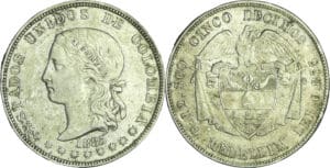 Colombie - 50 centavos 1885 (Bogota)