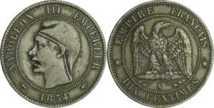 France - Napoléon III (1852-1870) - 10 centimes tête nue 1853 A (Paris) monnaie satirique