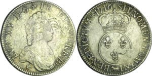 France - Louis XV (1715-1774) - Écu vertugadin de Béarn - 1716 (Pau)