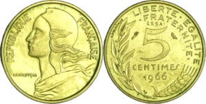 France - Cinquième république (1959- ) - Essai 5 centimes Marianne 1966