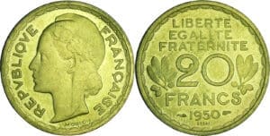 France - Quatrième république (1947-1959) - Essai concours Morlon de la 20 francs 1950