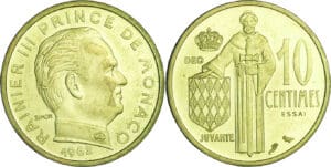 Monaco - Rainier III (1949-2005) - Essai 10 centimes 1962