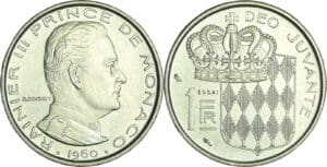 Monaco - Rainier III (1949-2005) - Essai 1 franc 1960
