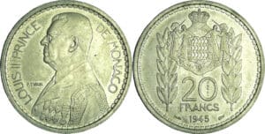 Monaco - Louis II (1922-1949) - Essai 20 francs 1945