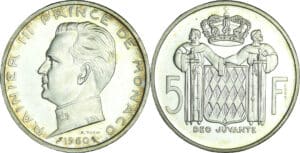 Monaco - Rainier III (1949-2005) - Essai 5 francs 1960