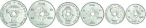 Laos - Essais 10, 20, 50 cents 1952