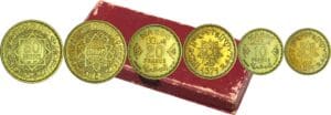 Maroc - Mohammed V (1927-1961) - Boitier 3 monnaies essais 10, 20, 50 francs 1371 (1951)