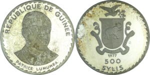 Guinée - République (1958-) - 500 sylis, Patrice Lumumba, 1977