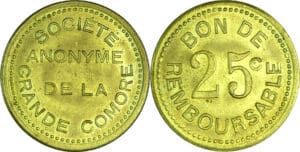 Comores - Société anonyme de la Grande Comore, essai de 25 centimes, s.d. (1915