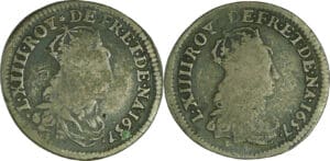France - Louis XIV (1643-1715) - Liard de France, 2ème type au buste jeune - Double buste 1657