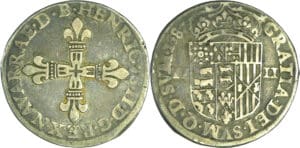 France - Navarre - Henri III de Navarre, II de Béarn - Quart d'écu 1587 (Pau)
