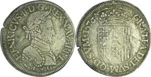 France - Navarre - Henri III de Navarre, II de Béarn - Teston 1576 (Pau)