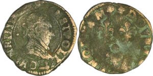 France - Henri III (1574-1589) - Double tournois - 1587 D (Lyon)
