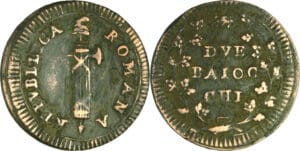 Italie - République de Rome - Lazio - 2 baiocchi (1798) (Rome)