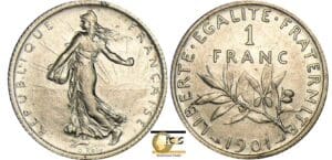 France - Troisième république (1871-1940) - 1 franc Semeuse 1901