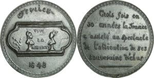France - Médaille politique - Abdication de Louis-Philippe en 23-24 février 1848