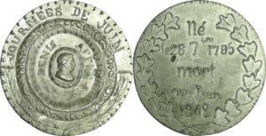 France - Médaille politique - Mort de l'archevêque Denis Affre, 27 juin 1848