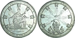 France - Médaille politique - Les sept plaies de la République, 1848