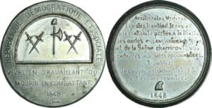 France - Médaille politique - Série Lyonnaise, Mise en garde aux aristocrates, modérés et égoïstes, 1848