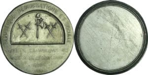 France - Médaille politique - Série Lyonnaise, Mise en garde aux aristocrates, modérés et égoïstes, 1848. Uniface
