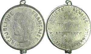 France - Médaille politique - Série Rémoise, Société rémoise d’assistance fraternelle, 25 janvier 1849
