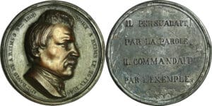 France - Médaille politique - Série Rémoise, Mémoire d’Adolphe David, Février 1849