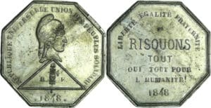 France - Médaille politique - Risquons tout, oui tout pour l’humanité !, 28 mars 1848