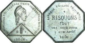 France - Médaille politique - Risquons tout, oui tout pour l’humanité !, 28 mars 1848